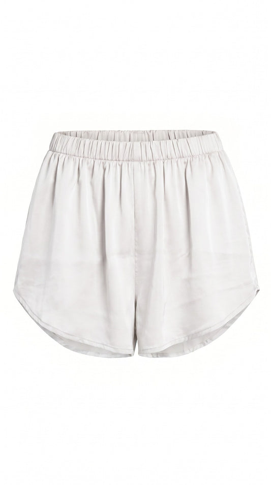 Summer Shorts in white, front view on white background